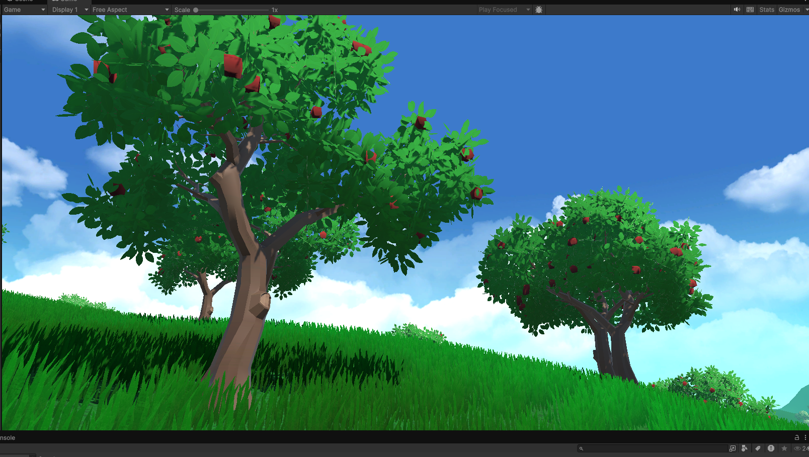 I followed a tutorial that showcased how to use plugins and assets to create a First-person open world game in Unity <a href='https://youtu.be/BmI_6PHxTpI' target='_blank'><p>View Video</p></a>